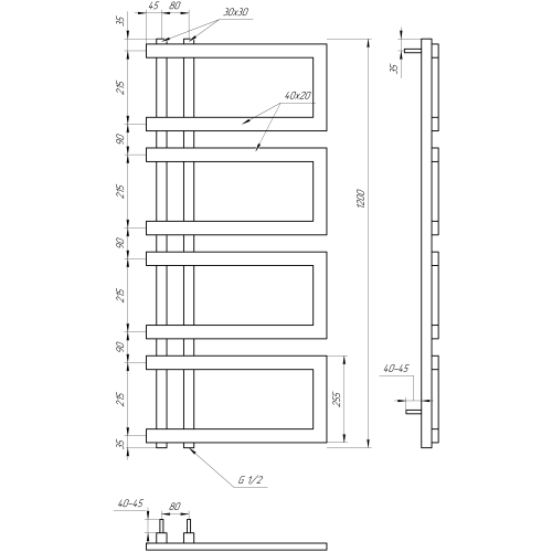 Genesis Aqua Полотенцесушитель Enzo Genesis Aqua Полотенцесушитель Enzo