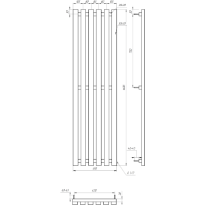 Трубчастый радиатор Marbel - 1800x45x10 (Нержавеющая сталь) Трубчастый радиатор Marbel - 1800x45x10 (Нержавеющая сталь)