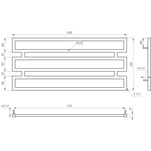 Genesis Aqua Полотенцесушитель Omnia Genesis Aqua Полотенцесушитель Omnia