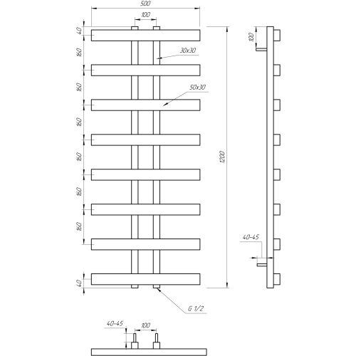Genesis Aqua Полотенцесушитель Symmetry Genesis Aqua Полотенцесушитель Symmetry