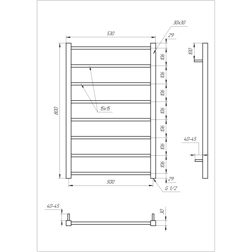 Genesis Aqua Сушка для полотенца Flat Genesis Aqua Сушка для полотенца Flat