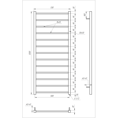 Genesis Aqua Полотенцесушитель Flat