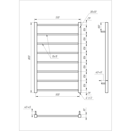 Genesis Aqua Сушка для рушників Flat Genesis Aqua Сушка для рушників Flat