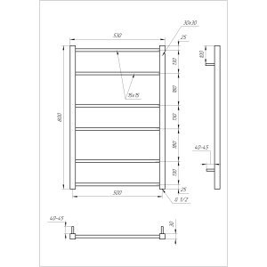 Genesis Aqua Полотенцесушитель Tristar Square Genesis Aqua Полотенцесушитель Tristar Square