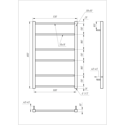 Genesis Aqua Полотенцесушитель Tristar Square Genesis Aqua Полотенцесушитель Tristar Square