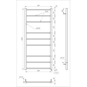 Genesis Aqua Сушка для рушників Tristar Square Genesis Aqua Сушка для рушників Tristar Square