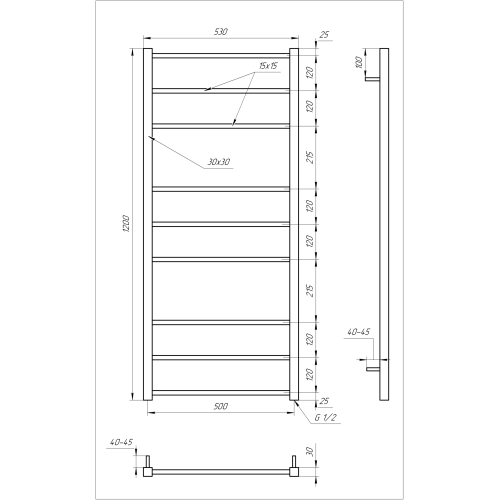 Genesis Aqua Сушка для рушників Tristar Square Genesis Aqua Сушка для рушників Tristar Square