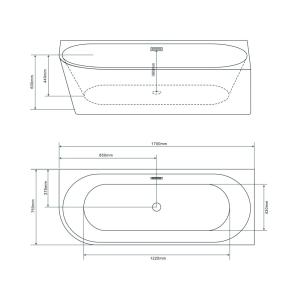 Акрилова ванна AquaStream ALDO MARE NEREA 170 Правостороння