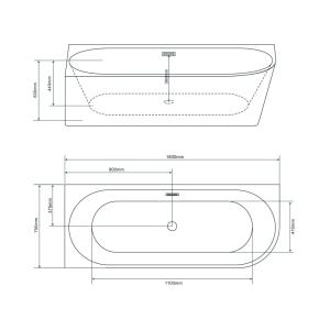 Акрилова ванна AquaStream ALDO MARE NEREA 160 Правостороння