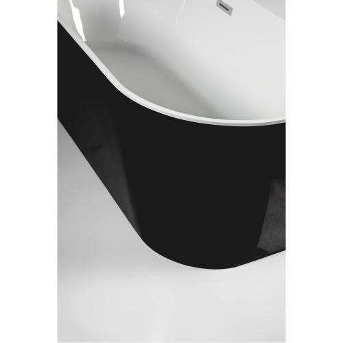 Пристінна ванна AquaStream ALDO MARE RICCA 170 Nero