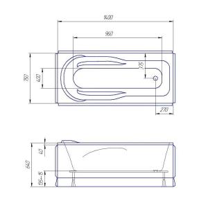 Акриловая ванна Redokss San CATANZARO 1400х750