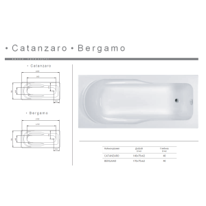 Акрилова ванна Redokss San BERGAMO 1700х750