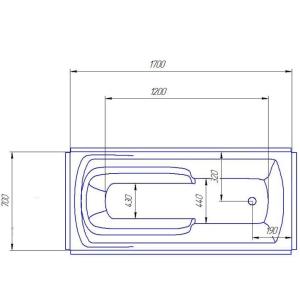 Акрилова ванна Redokss San MONZA 1700х700