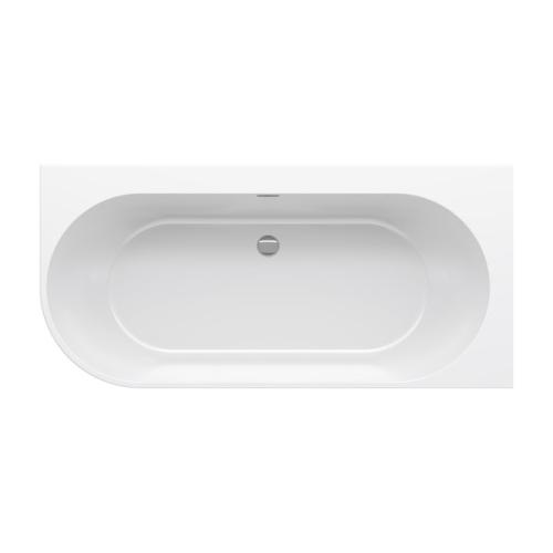 Акрилова ванна FREEDOM Corner R 1700x800 білосніжна/хром сифон Click-Clack