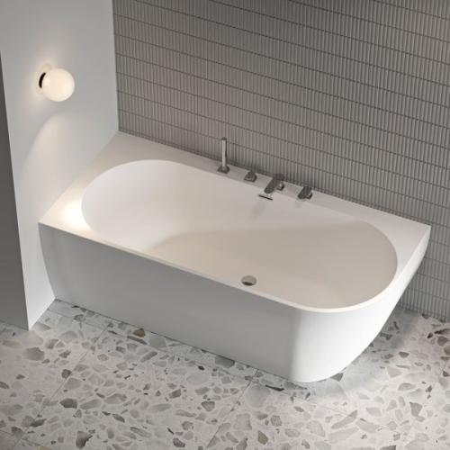Акрилова ванна FREEDOM Corner L 1700x800 білосніжна/чорна сифон Click-Clack
