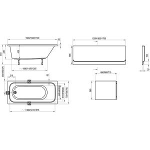 Акрилова ванна Ravak Chrome 180x80 Акрилова ванна Ravak Chrome 180x80