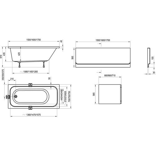 Акрилова ванна Ravak Chrome 180x80 Акрилова ванна Ravak Chrome 180x80