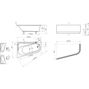Ванна акрилова Ravak Chrome 160x105 L