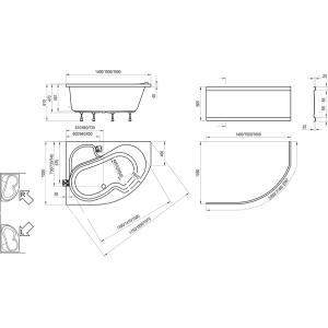 Акриловая Ванна Ravak Rosa R 140х105