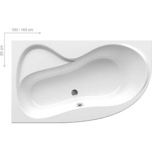 Акрилова Ванна Ravak Rosa 95 R 160х95
