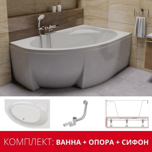 Акрилова Ванна Ravak Asymmetric II 150 R - комплект