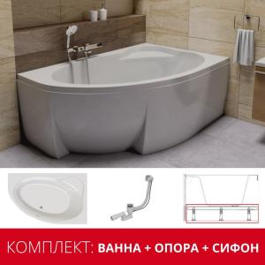 Акрилова Ванна Ravak Asymmetric II 150 R - комплект