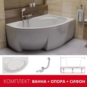 Акрилова Ванна Ravak Asymmetric II 160 R - комплект