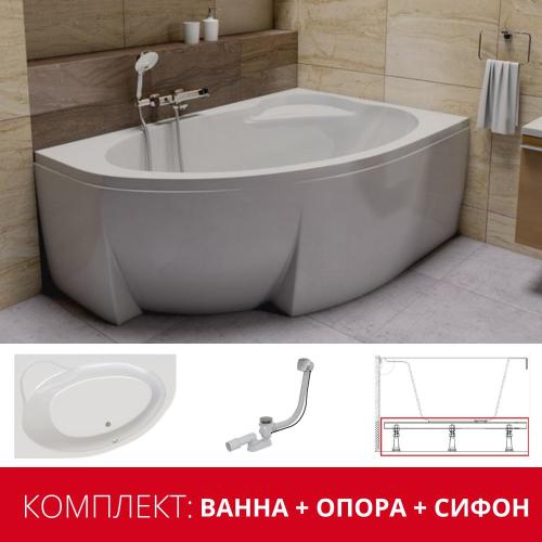 Акрилова Ванна Ravak Asymmetric II 170 L - комплект