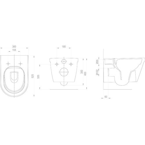 Ravak Унітаз підвісний Ravak Chrome RimOff