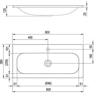 Ravak Умивальник Ravak Ring 800