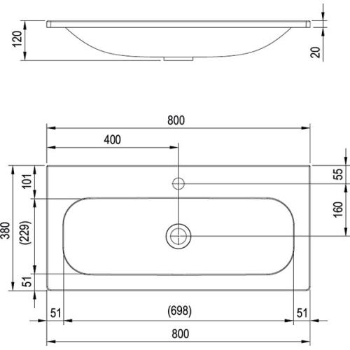 Ravak Умивальник Ravak Ring 800