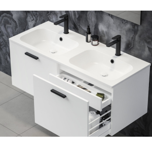Ravak Двойной умывальник Ravak Chrome Slim 1200 белый с отверстием