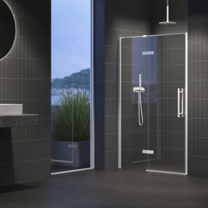 Ravak Душові двері COSD2-100 Білий матовий TRANSPARENT