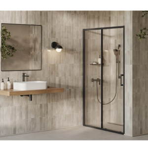 Ravak Душові двері XPSDP2- 100 Чорний TRANSPARENT