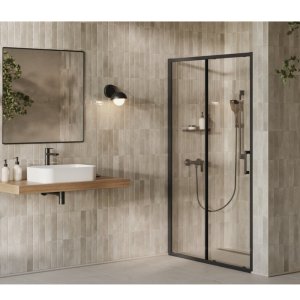 Ravak Душевые двери XPSDP2- 110 Черный TRANSPARENT