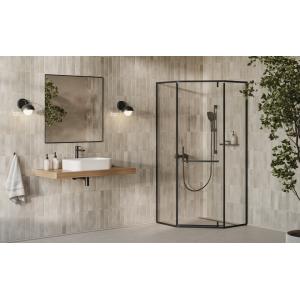 Прямокутна Душова кабіна п'ятикутна XPSHP3- 90 Чорний TRANSPARENT