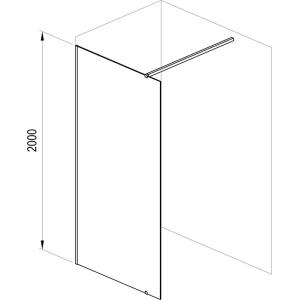 Ravak Душова стінка Ravak Walk-In Wall 120 чорний+transparent Ravak Душова стінка Ravak Walk-In Wall 120 чорний+transparent