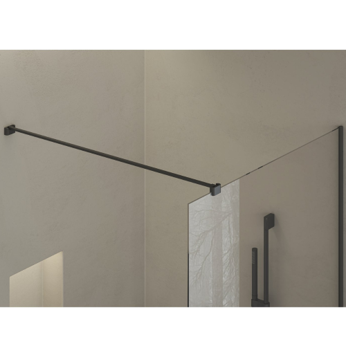 Ravak Недвижимая стенка Walk In Wall Air-90 Черный с держателем Ravak Недвижимая стенка Walk In Wall Air-90 Черный с держателем