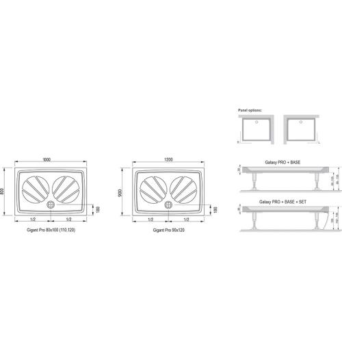 Ravak Душевой поддон Ravak Gigant 110x80 Pro