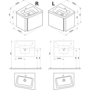 Ravak Тумба под умывальник Ravak 10° 650 мм L темно-ореховый Ravak Тумба под умывальник Ravak 10° 650 мм L темно-ореховый