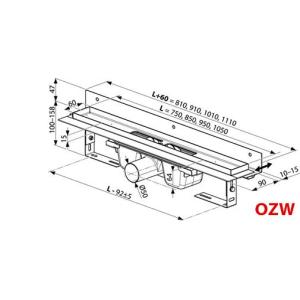 Душовий канал Ravak OZW Chrome 950 мм Душовий канал Ravak OZW Chrome 950 мм