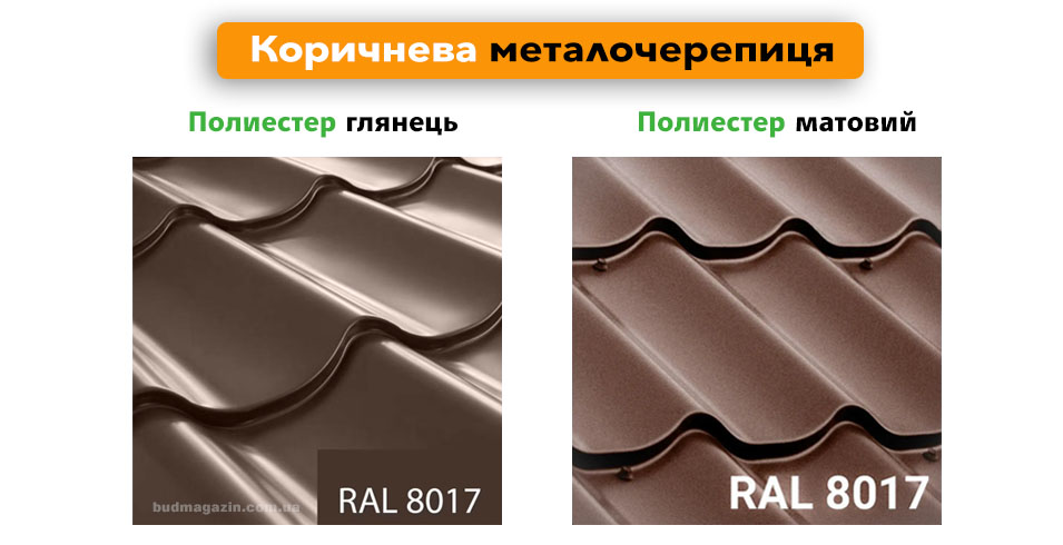 коричнева металева черепиця