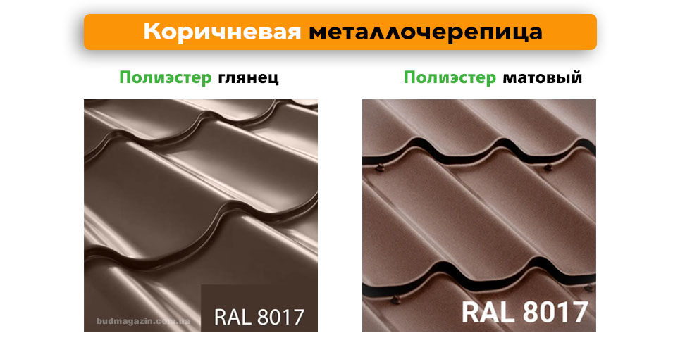 коричневая металлическая черепица