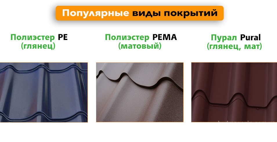 Покрытие металлической кровли