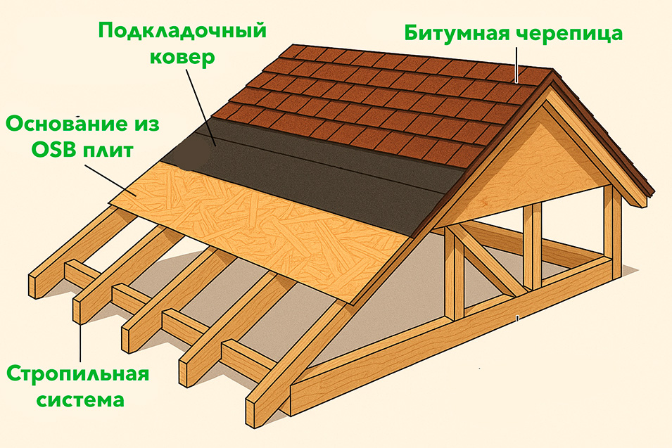 Технология монтажа мягкой кровли