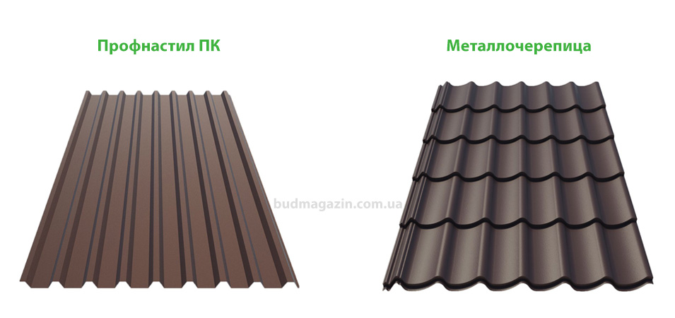 Металлопрофиль для кровли и металлочерепица сравнить