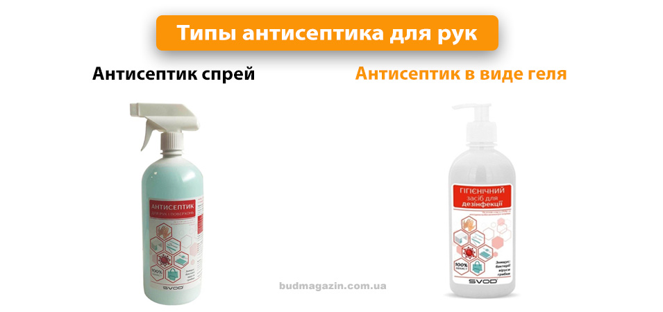 Виды антисептиков для обеззараживания рук