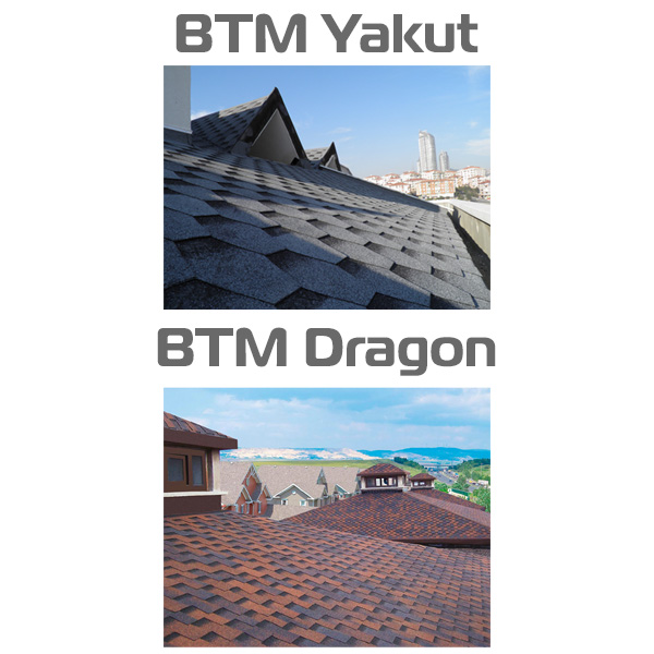 Битумная черепица BTM Виды