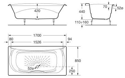 Ванна Roca Akira
