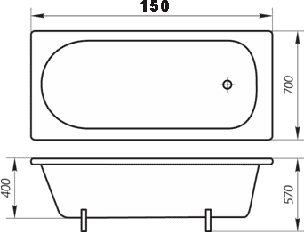 Ванна чавунна HWS City